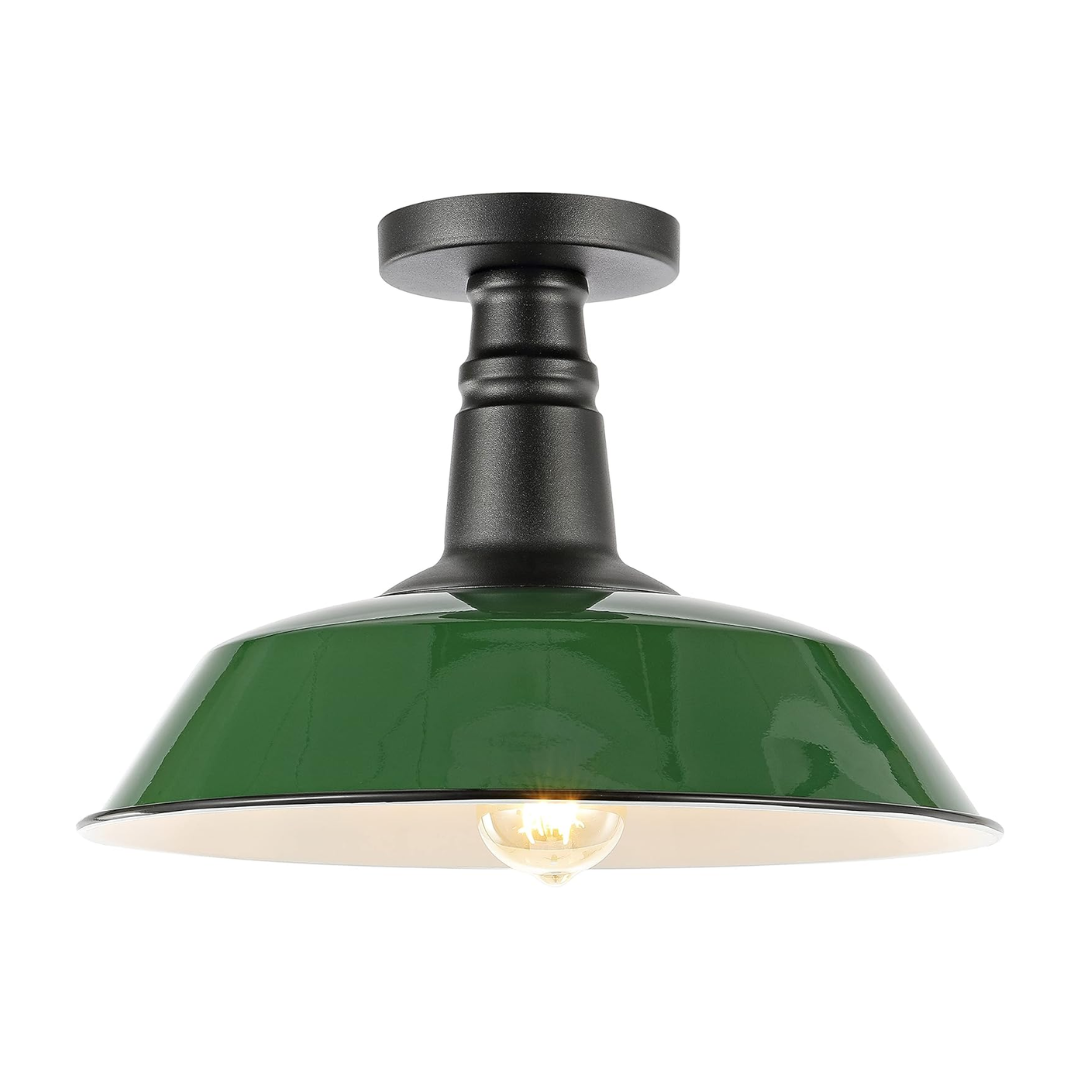Plafon Industrial LED Metal 36cm Semi Embutido E26 Dimerizável