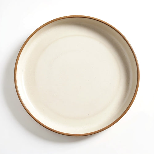 Danmero Alabaster Serving Plate — top-down view showing full round face and glaze