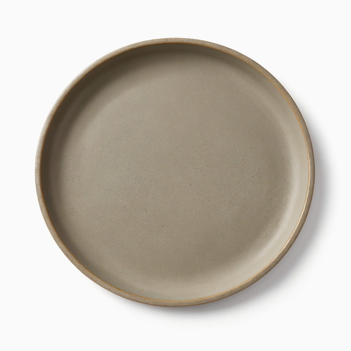 Danmero Ash Salad Plate — strict top-down view showing the plate as a perfect circle