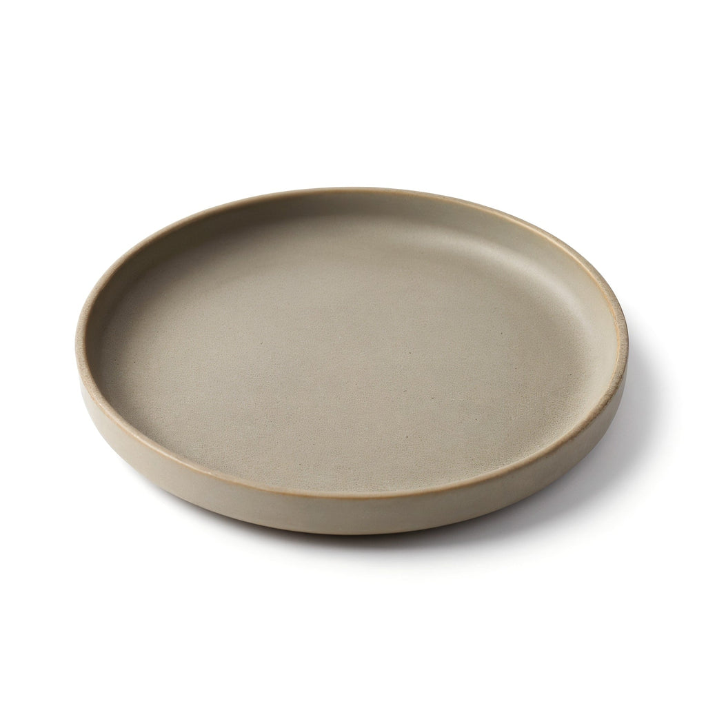 Danmero Ash Salad Plate — three-quarter angled view showing full top face and raised rim