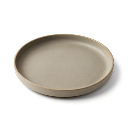 Danmero Ash Salad Plate — three-quarter angled view showing full top face and raised rim