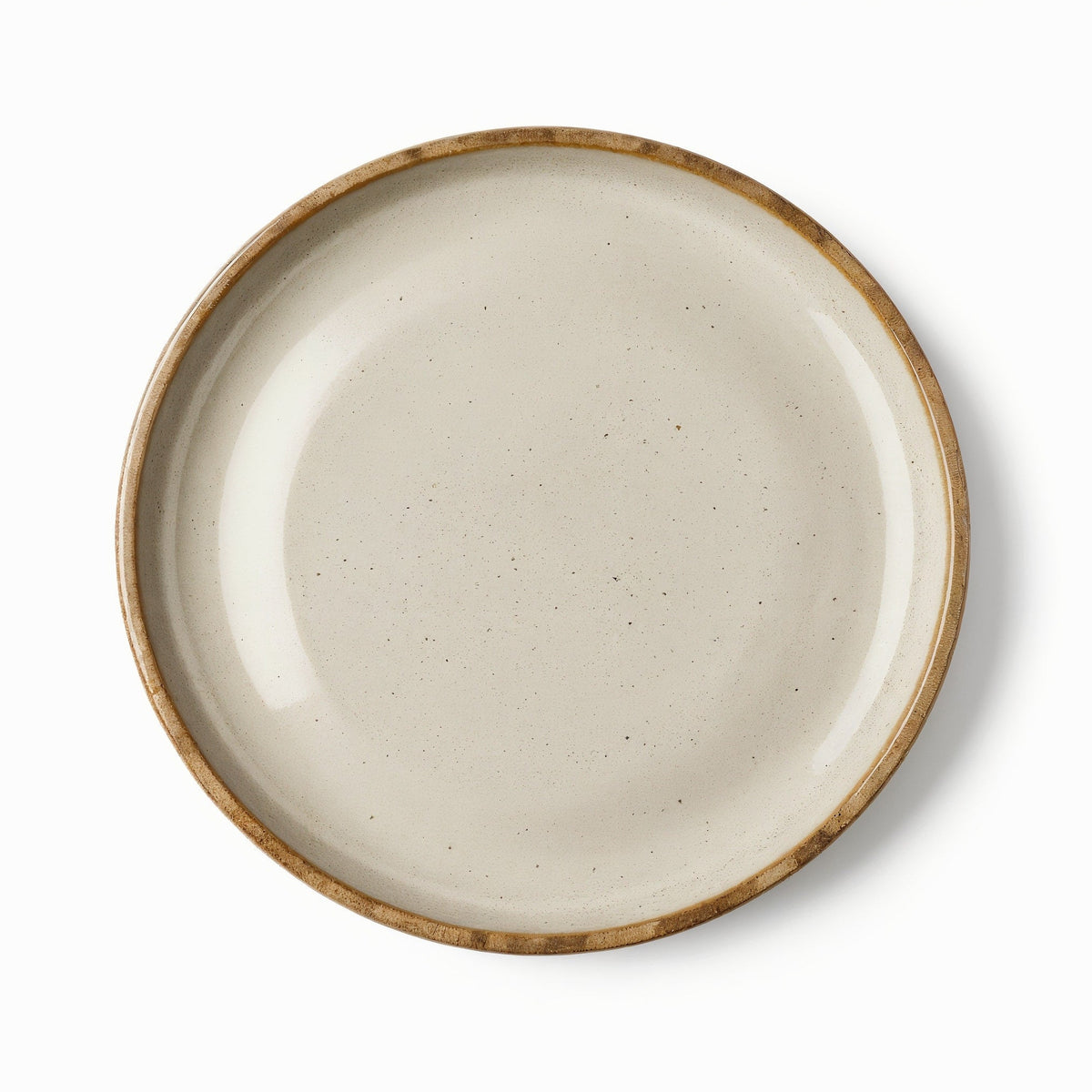 Danmero Birch Bread Plate — top-down view showing perfect circle and glaze