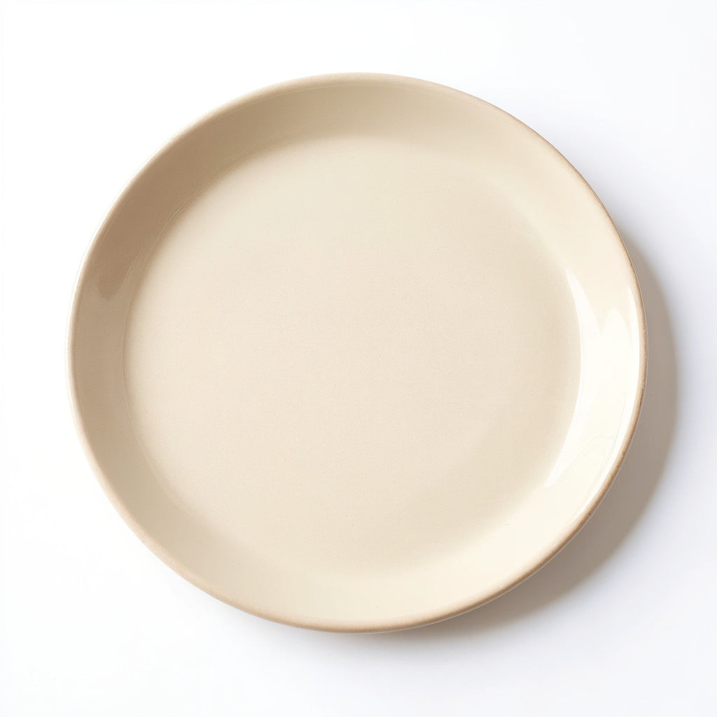 Danmero Ivory Serving Plate — top-down view showing the complete round face