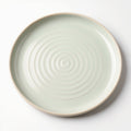 Danmero Celadon Dessert Plate — top-down view showing complete top face and rim