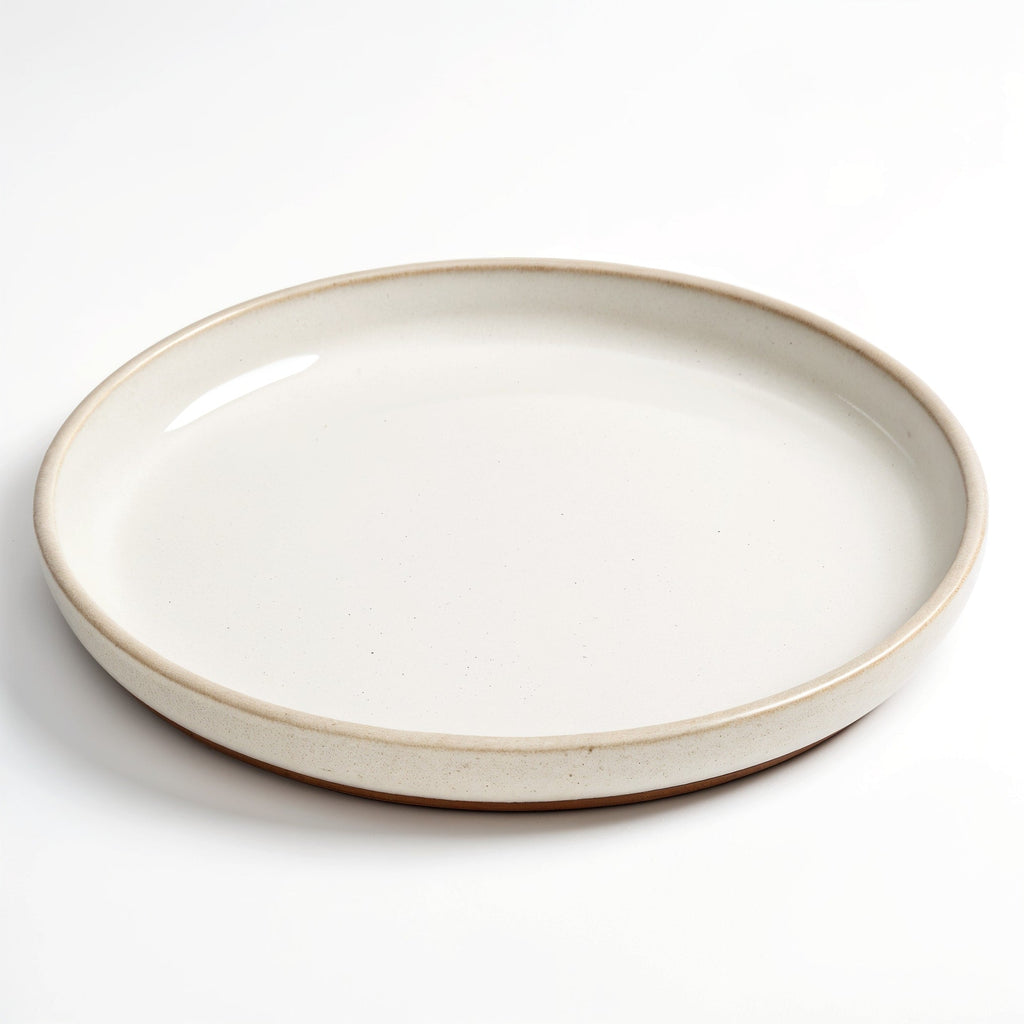 Danmero Chalk Bread Plate — three-quarter angled view showing full top face and rim