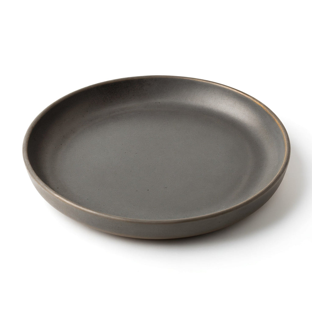 Danmero Charcoal Pasta Plate — front view showing full plate and glaze
