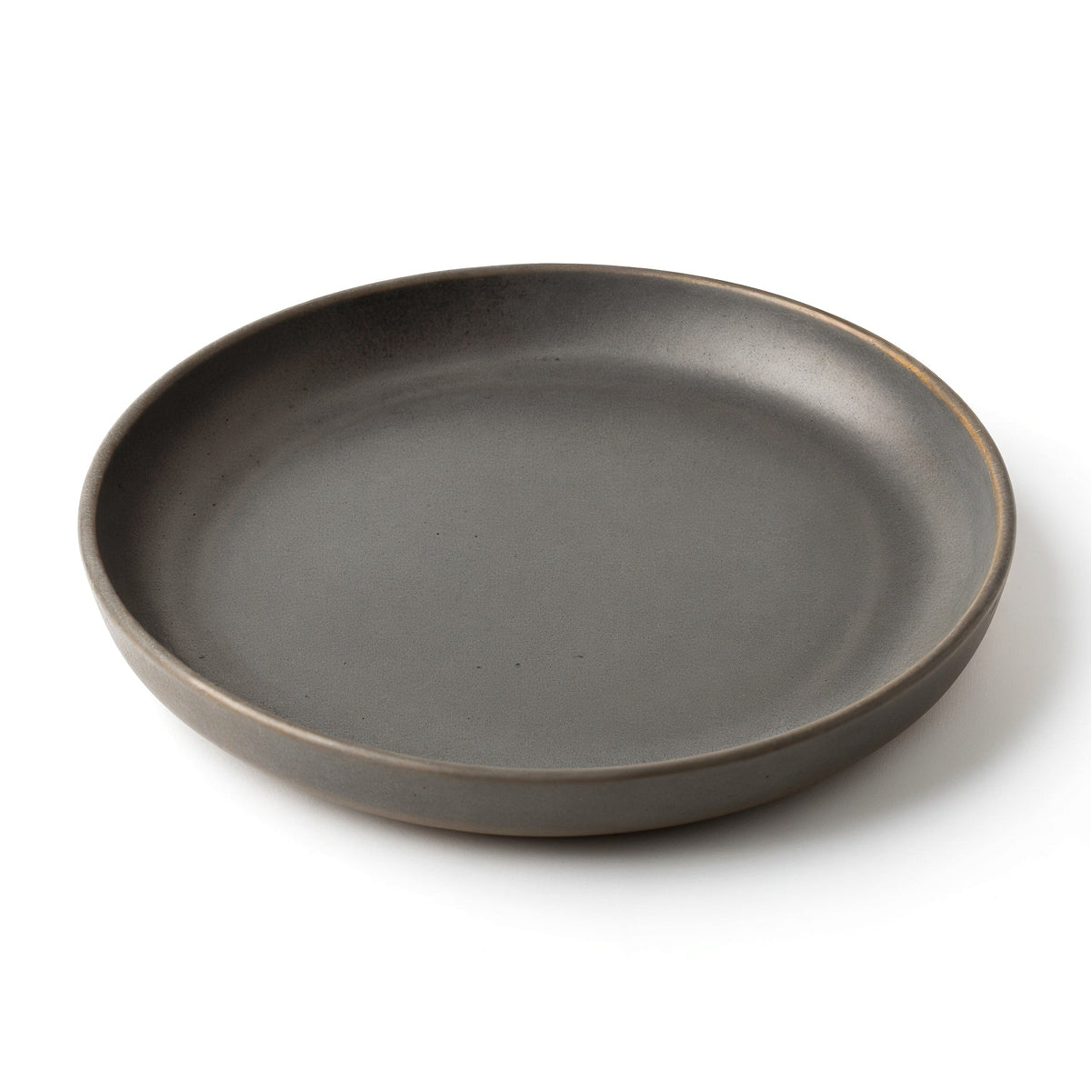 Danmero Charcoal Pasta Plate — front view showing full plate and glaze