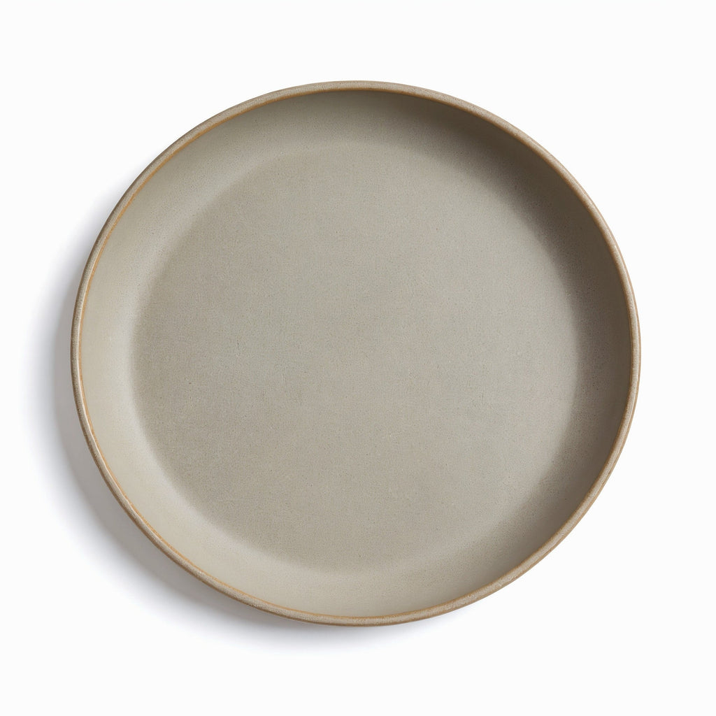 Danmero Dove Grey Coupe Plate — top-down view displaying full circular face