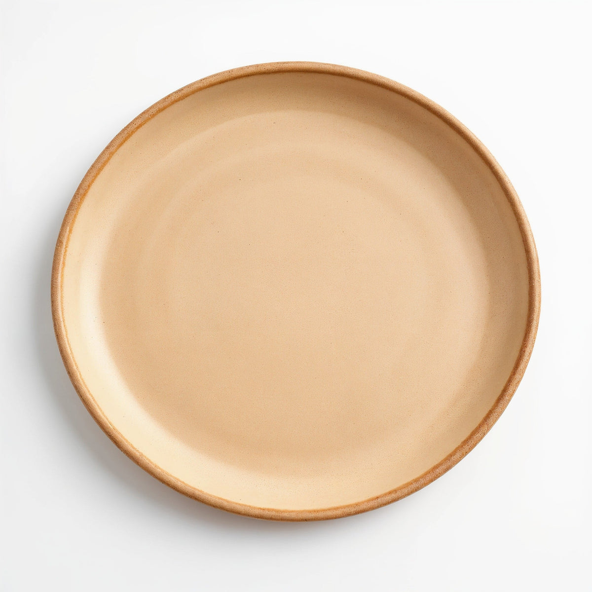 Danmero Apricot Dinner Plate — strict top-down view showing perfect circle and glaze
