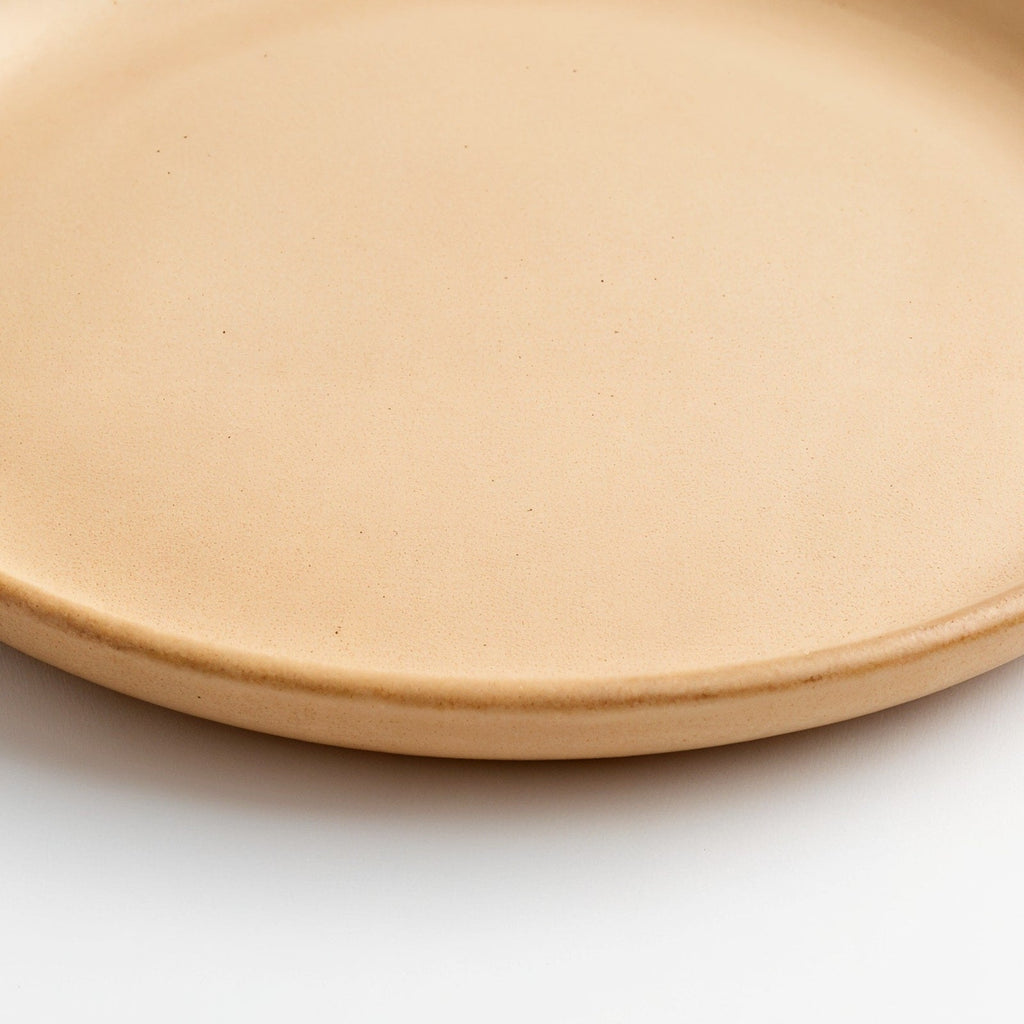 Danmero Apricot Dinner Plate — macro close-up of raised rim detail