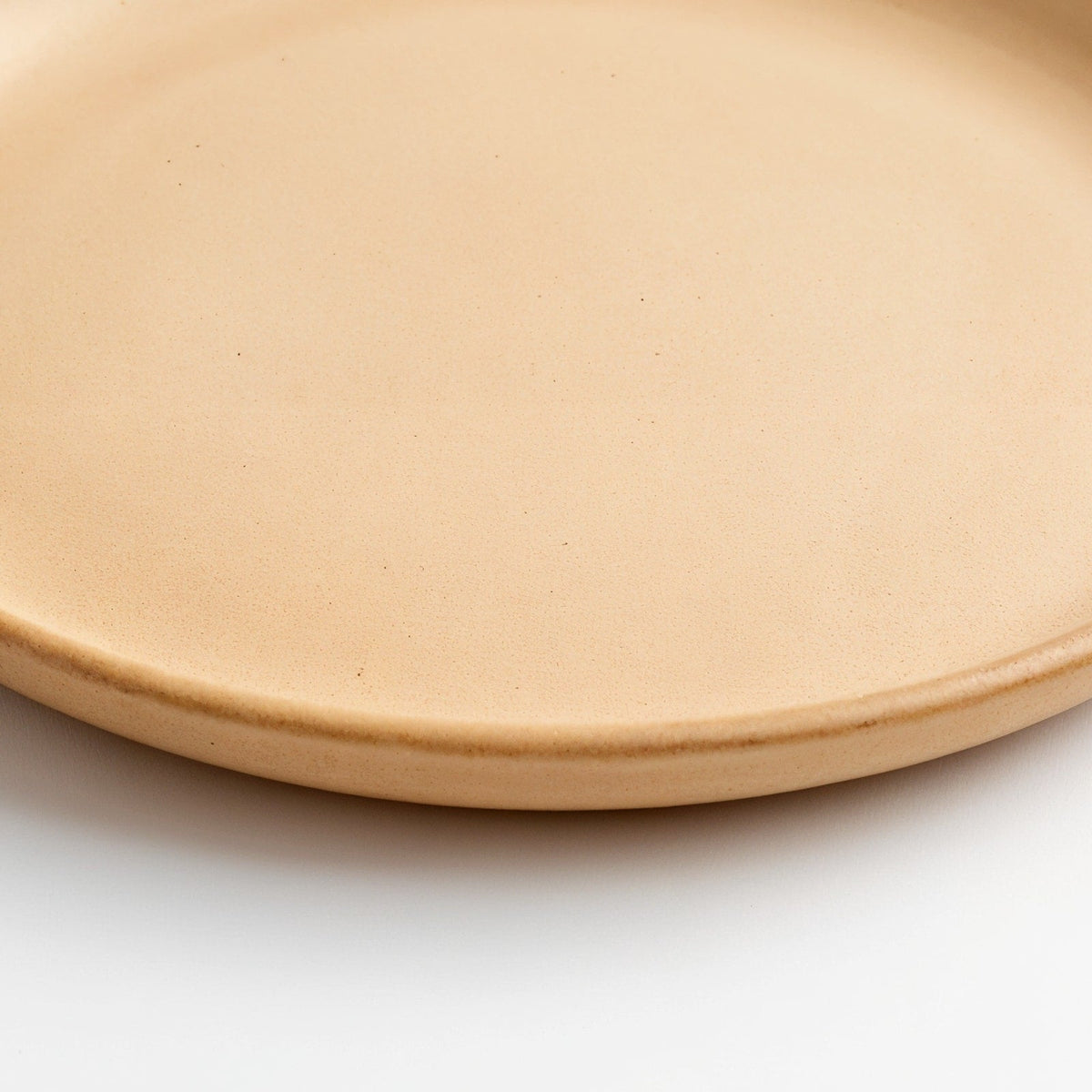 Danmero Apricot Dinner Plate — macro close-up of raised rim detail