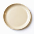 Danmero Flax Side Plate — top-down view showing full round face and glaze