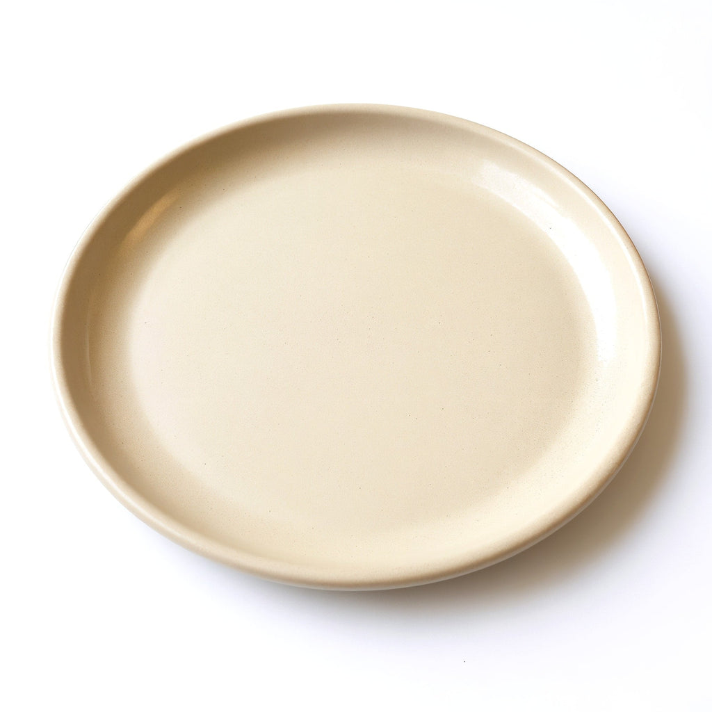 Danmero Flax Side Plate — three-quarter angled view showing top face and rim