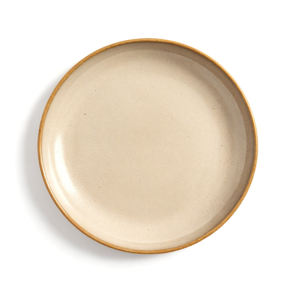Danmero Linen Salad Plate — strict top-down view, perfect circle