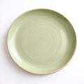 Danmero Eucalyptus Dessert Plate — top-down view of full round face and glaze