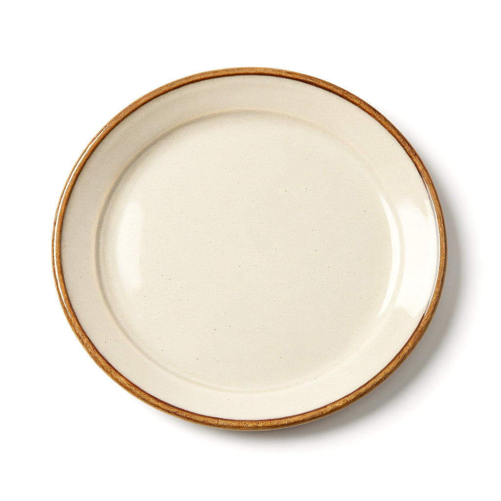 Danmero Sandstone Dessert Plate — strict top-down view showing the plate as a perfect circle