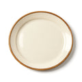Danmero Sandstone Dessert Plate — strict top-down view showing the plate as a perfect circle