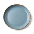 Danmero Steel Blue Salad Plate — top-down view highlighting the subtle tonal rim and matte finish