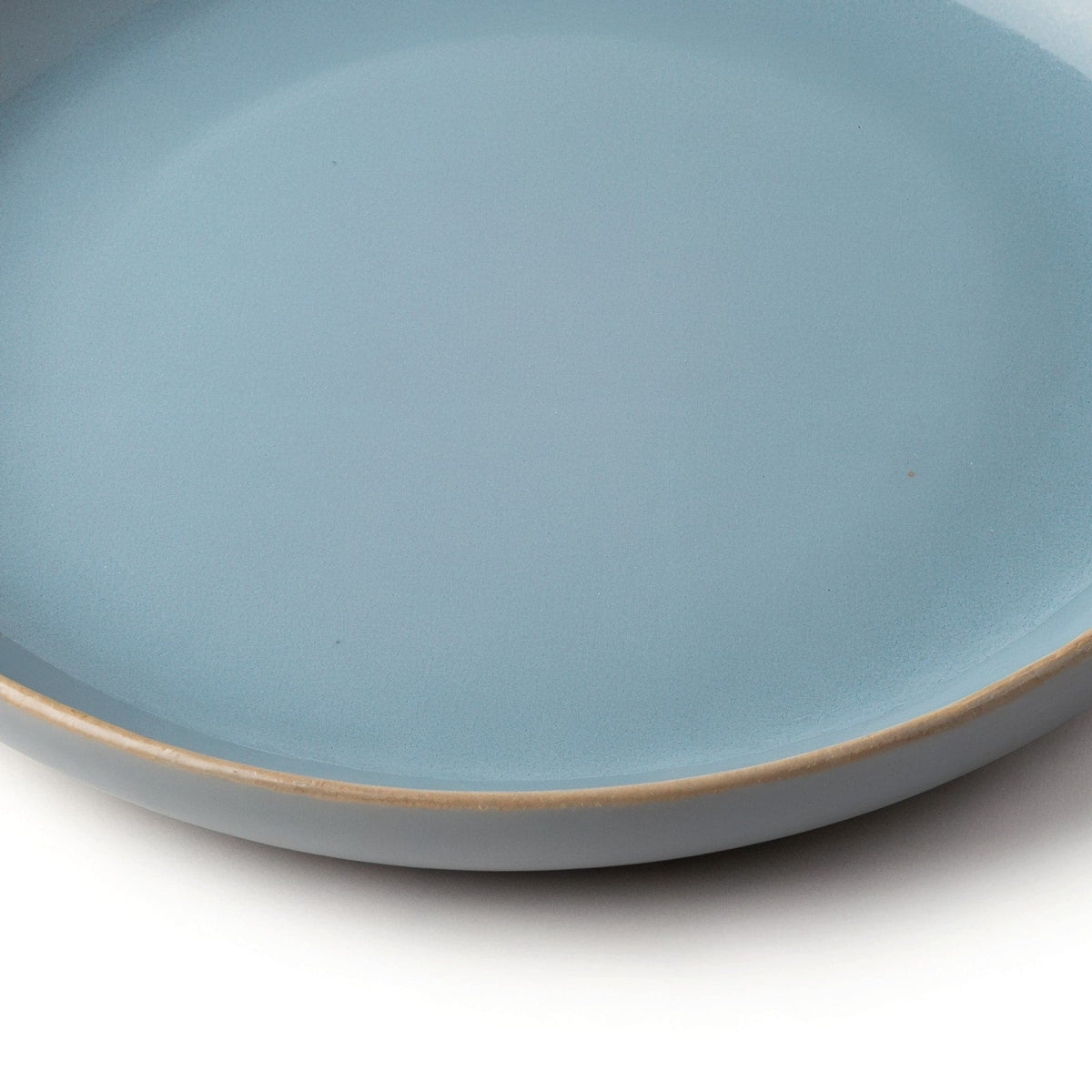 Danmero Steel Blue Salad Plate — macro shot of the rim displaying the subtle tonal design