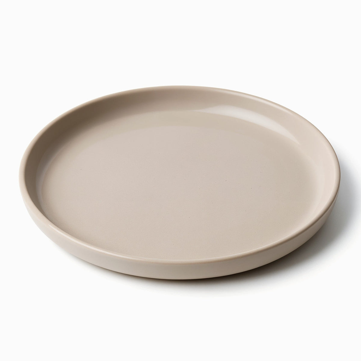 Danmero Taupe Serving Plate — three-quarter angled view
